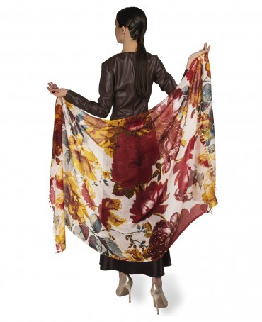 Палантин Женский W40-PORTE.FLEUR/PECHE